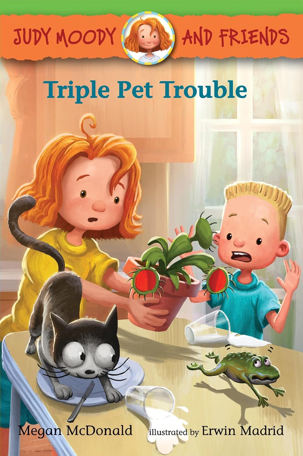 Judy Moody and the Venus Flytrap, Judy Moody, pet vet, early reader chapter book, Venus flytrap, mini-stories for kids, Erwin Madrid, illustrated children's book, newly independent readers, Knowledge Wave Publishing