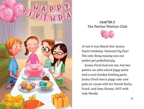 Judy Moody and Friends, Jessica Finch in Pig Trouble, Megan McDonald, Erwin Madrid, Candlewick Press, 9780763670276, children's books, early chapter book, friendship, pigs, birthday, Judy Moody series, kids fiction, ages 5-8, humorous stories